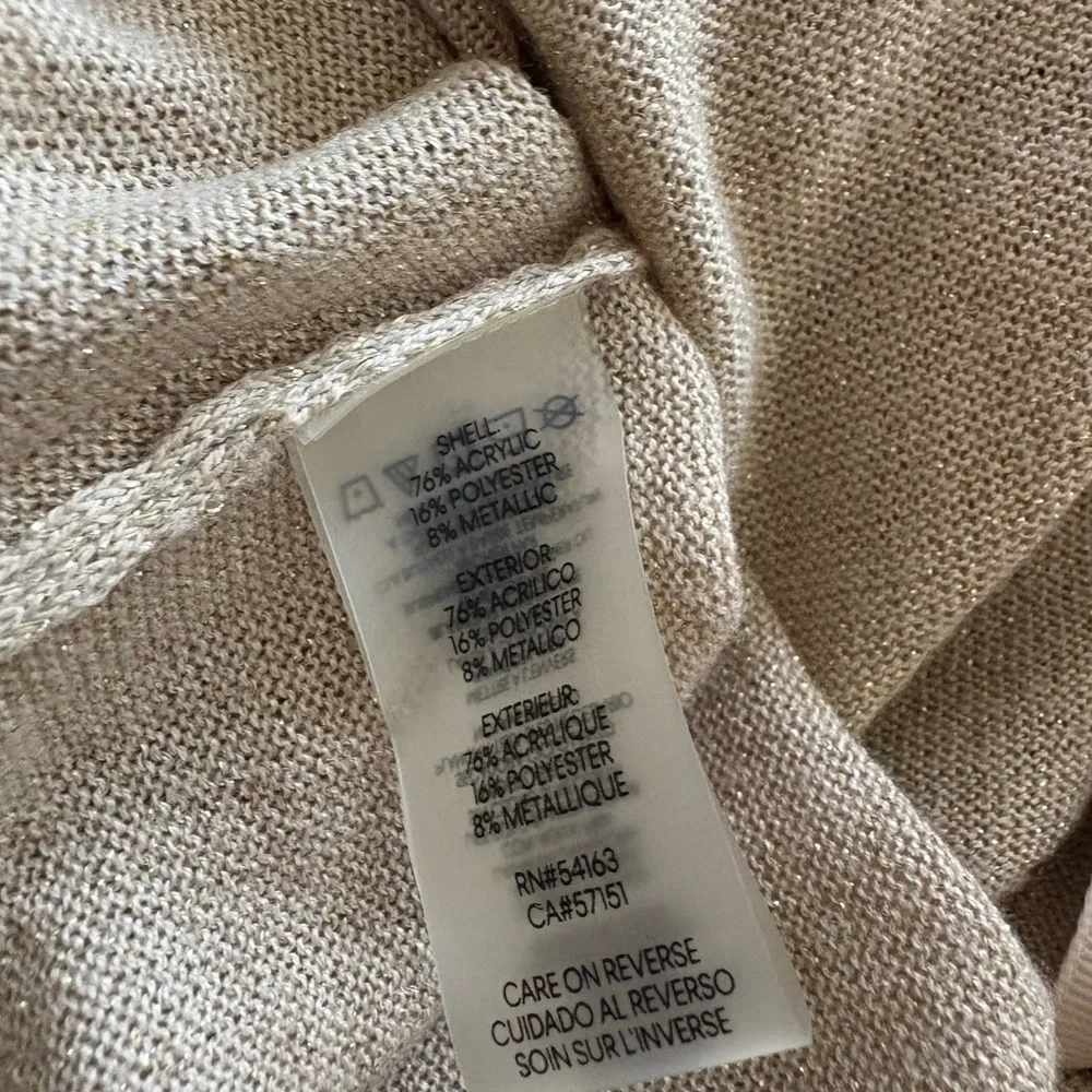 Calvin Klein Beige Button-Up Cardigan - Picture 7 of 8